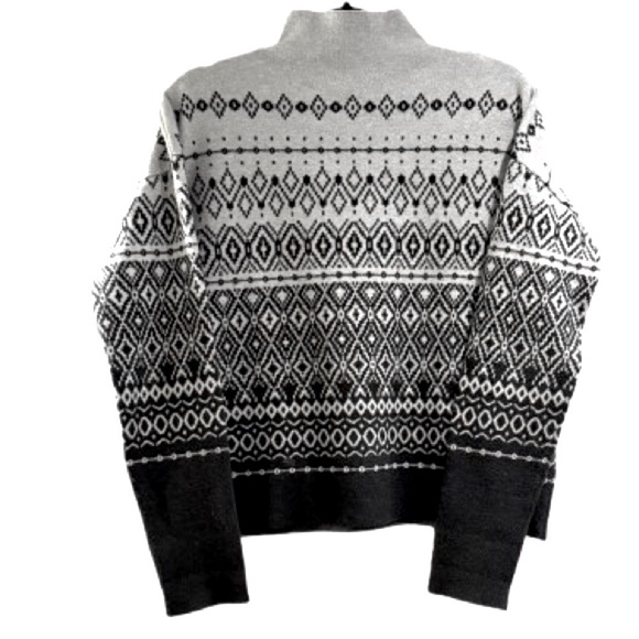 🧥🍁 JOIE Fair Isle Nordic Mock Neck Sweater | Preppy Fall Après-Ski Chic, Size M - Picture 1 of 5